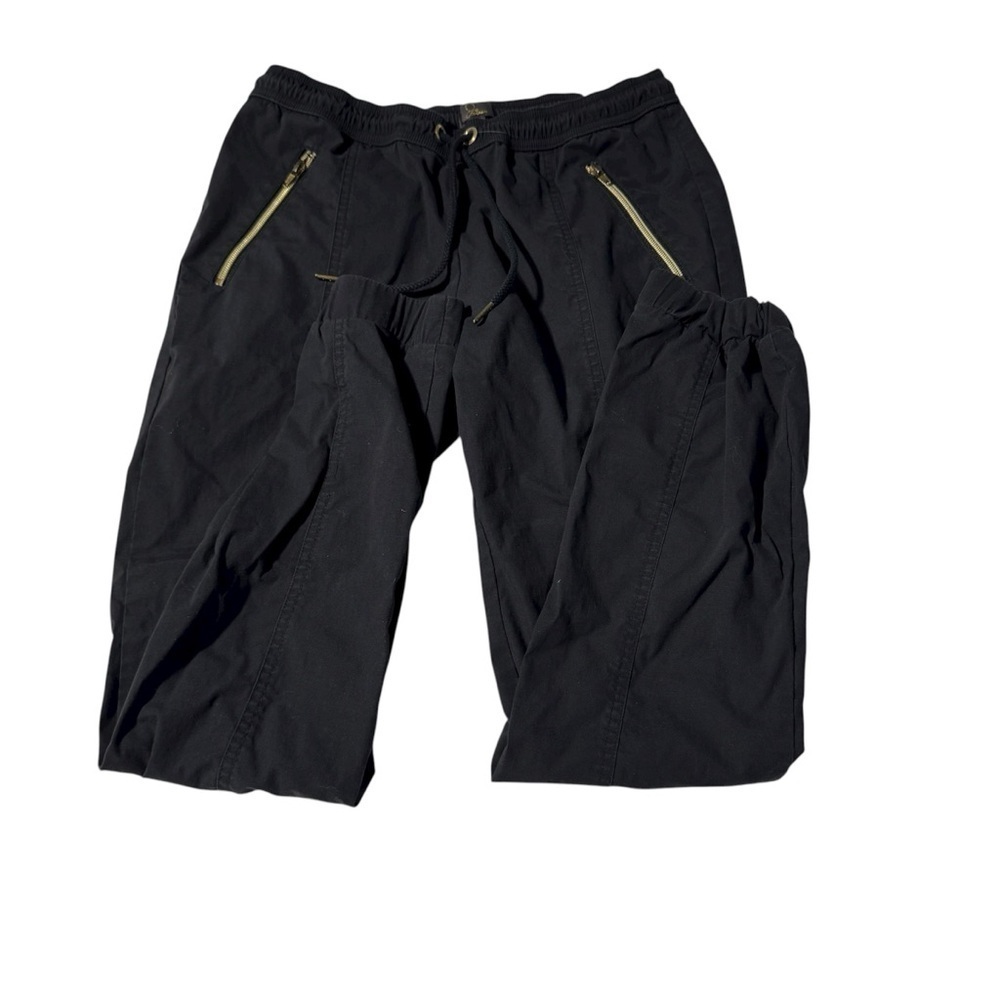 Jaanuu Neo Everyday Jogger Scrubs Zip and Snap Pockets Black Size Small